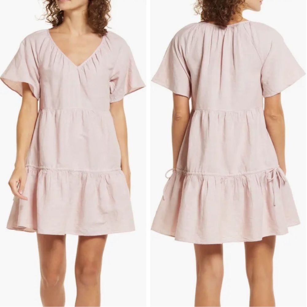 Madewell Linen Blend Lorelei Minidress